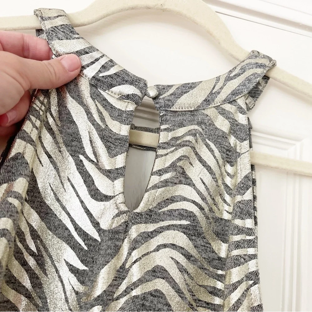 INC international concepts Zebra Print Sleeveless Top medium - Picture 7 of 7